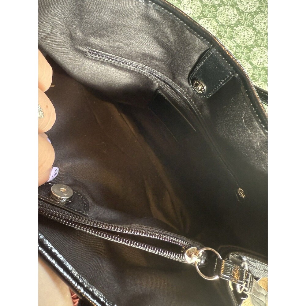 Coach F24882 Black Signature Python Print Stripe … - image 5